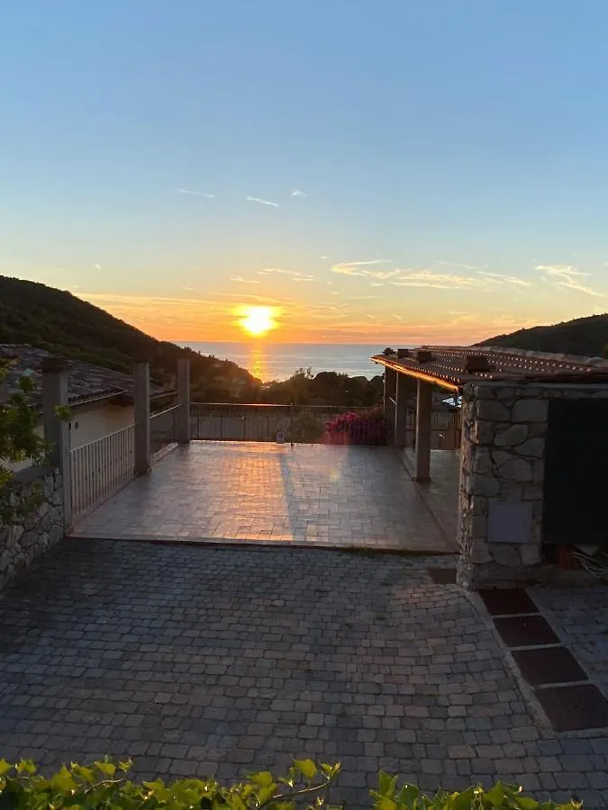 Vila Nisportino, Elba. Bilocale Con Patio Vista Mare. Casale Gastagno Itálie