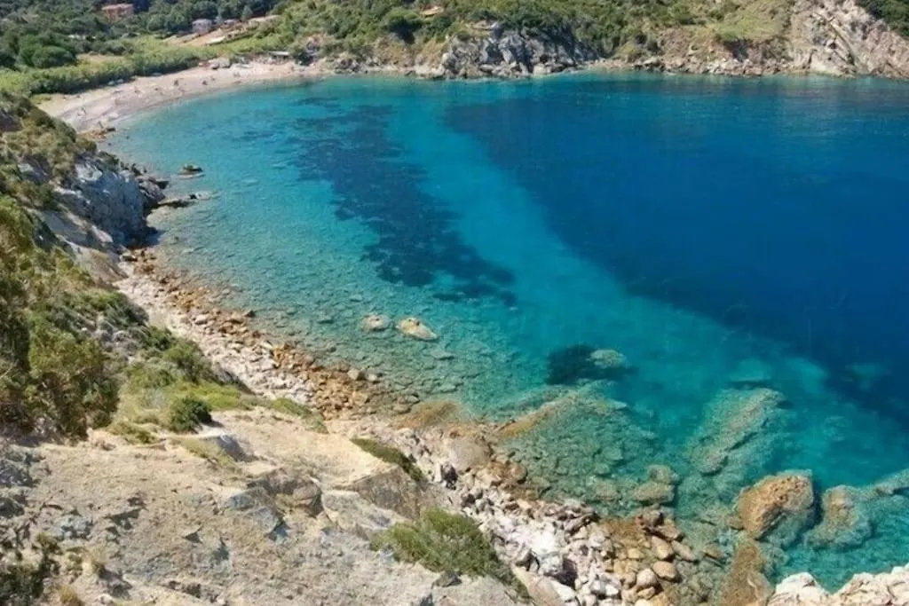 Nisportino, Elba. Bilocale Con Patio Vista Mare. Villa Casa Castagno
