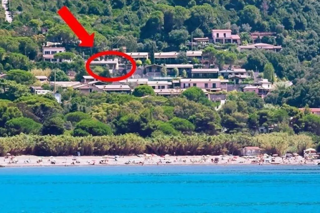 Nisportino, Elba. Bilocale Con Patio Vista Mare. Villa Casa Castagno