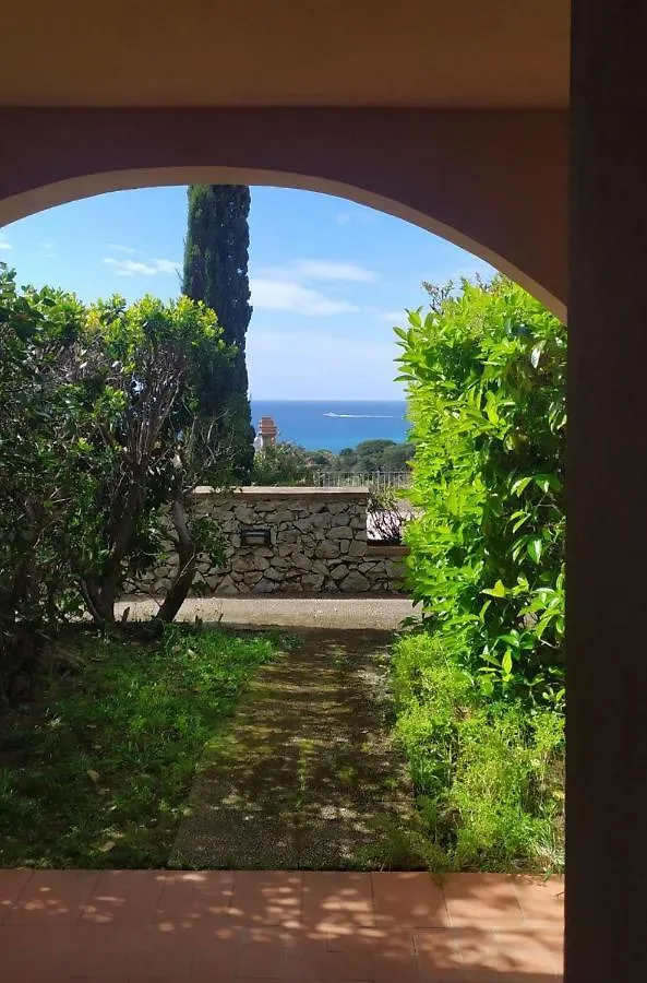 Nisportino, Elba. Bilocale Con Patio Vista Mare. Villa Casa Castagno 0*,  Italy